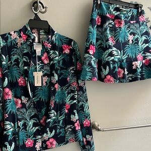 Tommy Bahama Pink and Green Floral 3 piece set